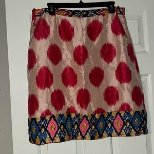 anthropologie/Maeve silk a line skirt